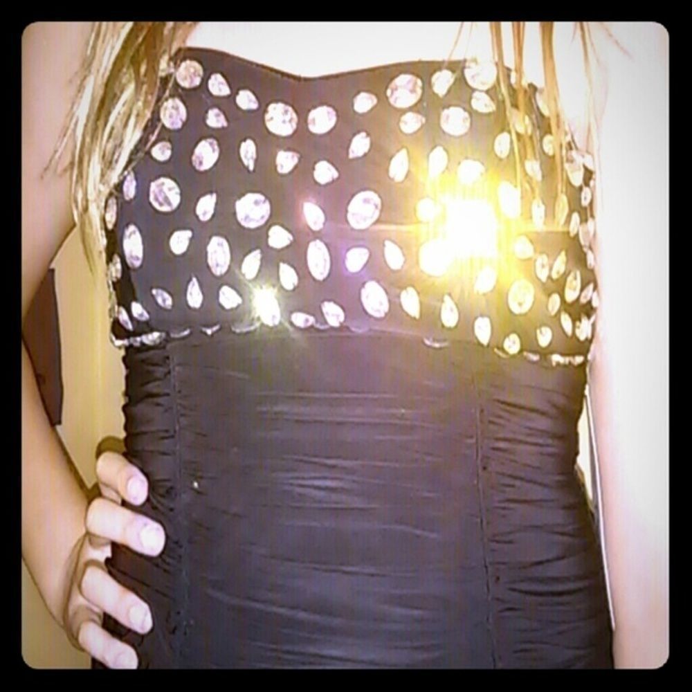 Love Reigns Strapless Dress w/ Bling